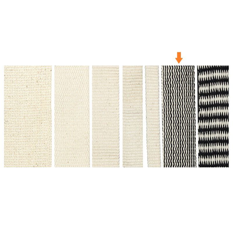 Bo Weevil Woven tape - black/white - 25 mm made of 100% organic cotton - 006125 - Image 2