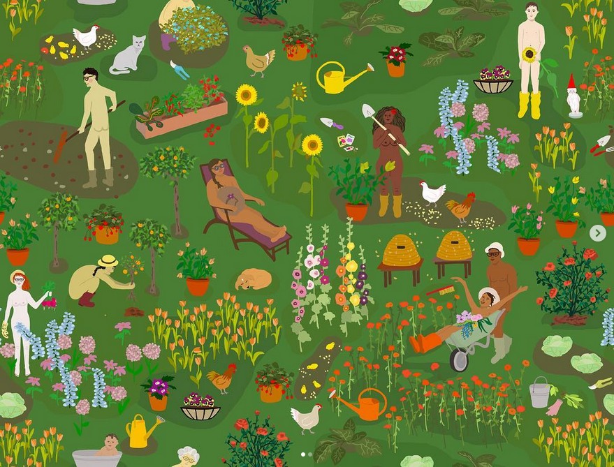 Hazeltjes Naked Gardening, organic jersey