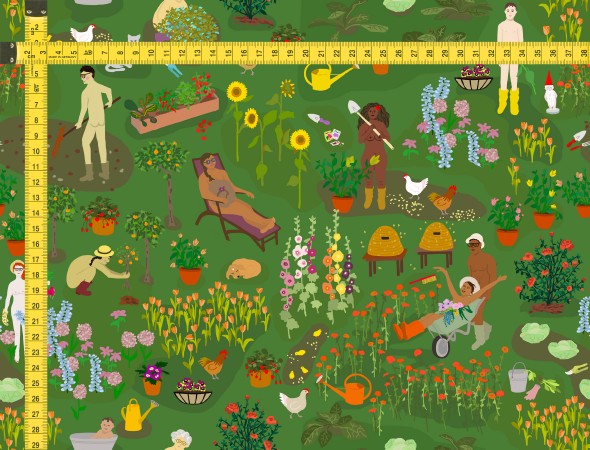 Hazeltjes Naked Gardening, organic jersey - Image 2