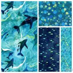 Alternative view of Hazeltjes Teeming Ocean Dolphines,  organic jersey