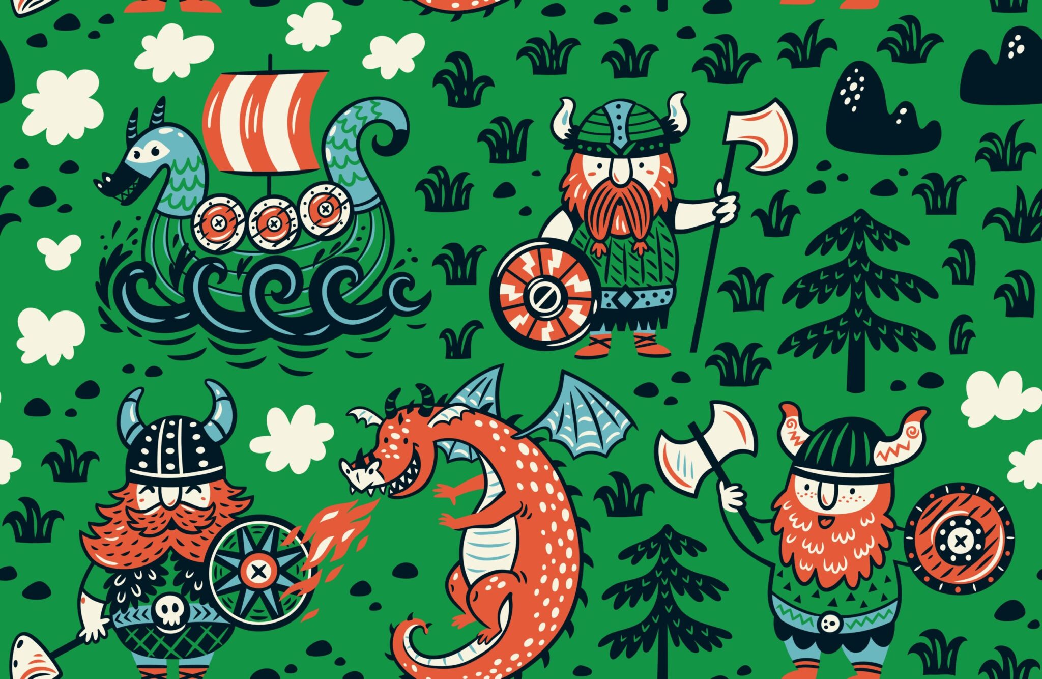 Hazeltjes Vikings Green, organic jersey