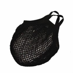 Bo Weevil Net bag without label with short handles - black - GOTS -  901202
